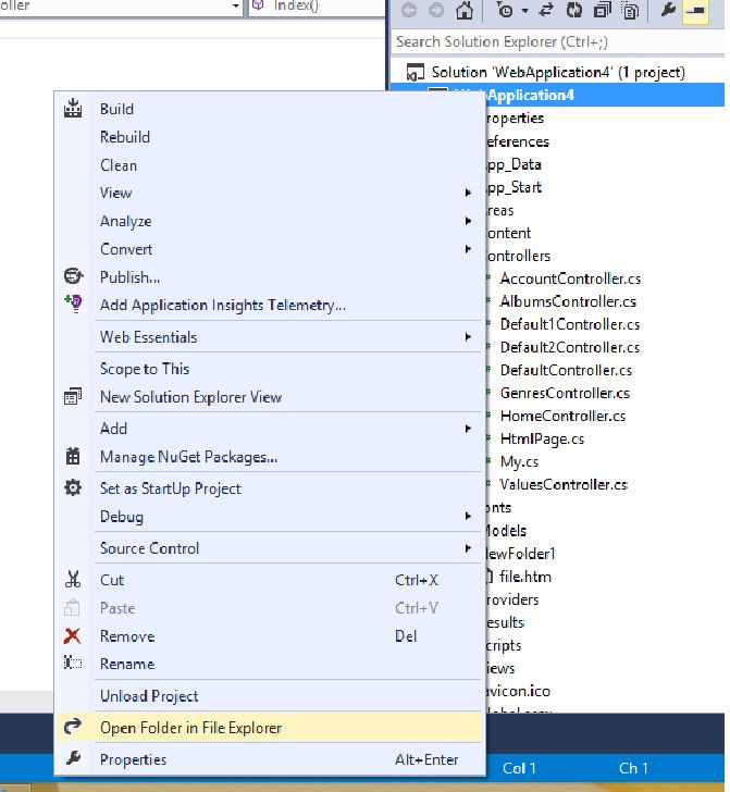 open folde in file explorer